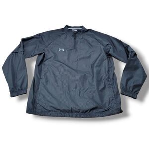 Under Armour Jacket Size Medium Heat Gear Pullover Windbreaker Removable Sleeves